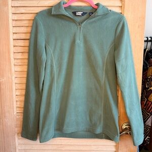 131 Lands’ End Women’s Teal Quarter Zip- Size XS
